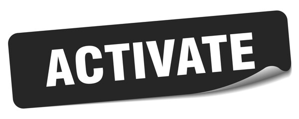 activate sticker. activate label