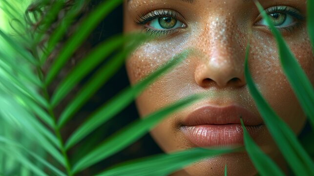 Lips Of A Young Beautiful Black Woman With Clear Skin