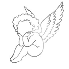 Luxury Cupid Outline