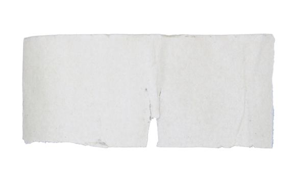 piece of white paper tear isolated on transparent background png file - Powered by Adobe