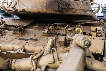 Fototapeta na wymiar detail from military tank vehicle