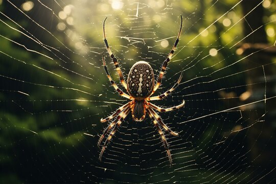 An image of a spider and its spider web