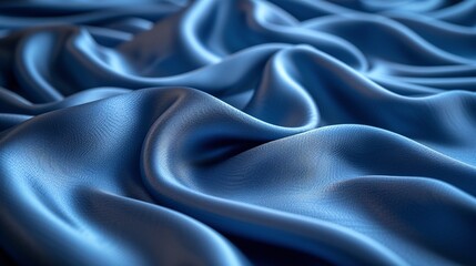 Fototapeta premium Fashionable Fabric: Blue Velvet Wave for a Chic Summer Look Generative AI