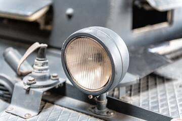 tank headlight, military detail