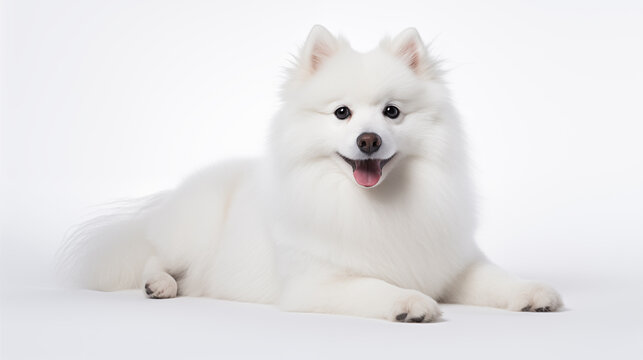The dog or Canis lupus familiaris on white background,