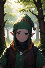 Femme Gnome en forêt