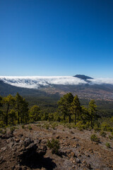 Landscape in Bejenado Peak in Caldera de Taburiente, La Palma, Spain
