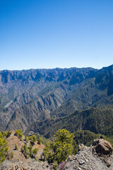 Fototapeta na wymiar Landscape in Bejenado Peak in Caldera de Taburiente, La Palma, Spain