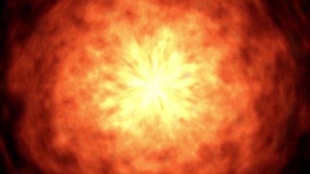 Intense Flame Orange Solar Flair Animation Effect Loop