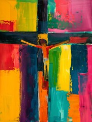 Jesus Christ background poster, religion wallpaper, social media post design, commercial marketing, cross, christianity, crucified