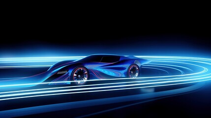 Fototapeta premium Transportation Mode Theme Science and Technology Background