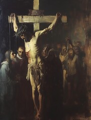 Jesus Christ background poster, religion wallpaper, social media post design, commercial marketing, cross, christianity, easter