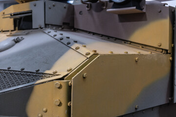 military heavy armor from tank, armour plating