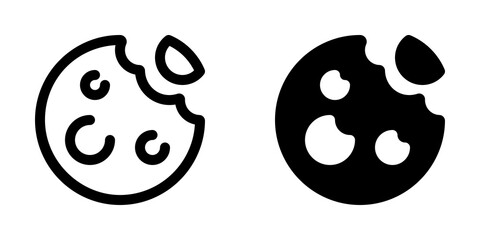 Editable choco chip cookie vector icon. Bakery, cooking, food. Part of a big icon set family. Perfect for web and app interfaces, presentations, infographics, etc