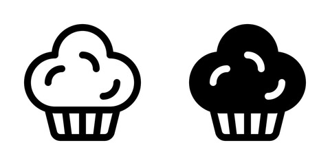 Editable muffin, cupcake, cake vector icon. Bakery, cooking, food. Part of a big icon set family. Perfect for web and app interfaces, presentations, infographics, etc