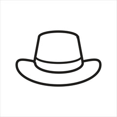 hat vector icon line template
