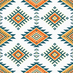 Aztec tribal geometric grunge texture. Vintage vector background. Seamless stripe pattern. Traditional ornament ethnic style. Design for textile, fabric, clothing, curtain, rug, ornament, wrapping.