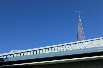 Church with cross at Auckland New Zealand.