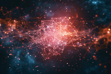 Artificial intelligence,internet networking,abstract plexus.