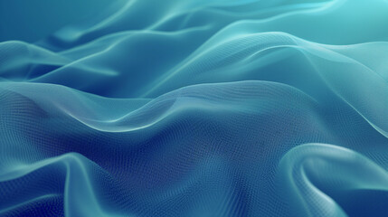 Fototapeta premium Blue Silk Fabric Waves Texture Background