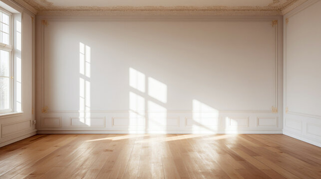 An airy loft area with modern design elements, such as hardwood flooring and brick walls, highlighted by a spacious window
