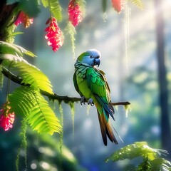 macaw parrot sitting on the tree