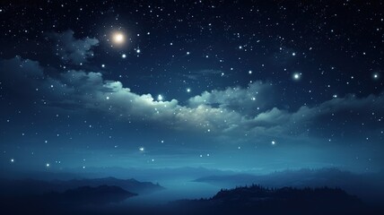night sky with stars twinkling