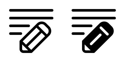 Editable pencil, writing vector icon. Email, text, app. Part of a big icon set family. Perfect for web and app interfaces, presentations, infographics, etc