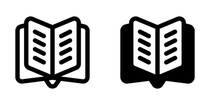 Editable open book vector icon. Reading, literature, library, education. Part of a big icon set family. Perfect for web and app interfaces, presentations, infographics, etc