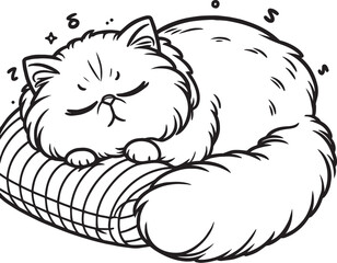 cute cat coloring page
