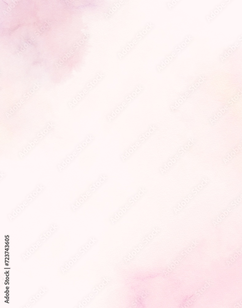 Poster pink pastel stains and blob on watercolor paper texture backgrounds, soft pastel background artistic