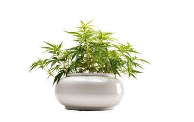 pot and stem combined on white or PNG transparent background.