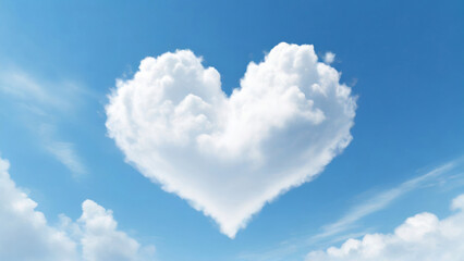 Romantic heart made of clouds for Valentine's Day