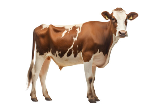 cow isolated on white background. Generative AI.