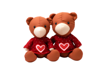 Cute brown crochet bears: bears toys wearing protective face masks, corona virus concept, stay home, stay safe, stay positive quotes, quarantine, health care and medical, red heart sha. Generative AI.