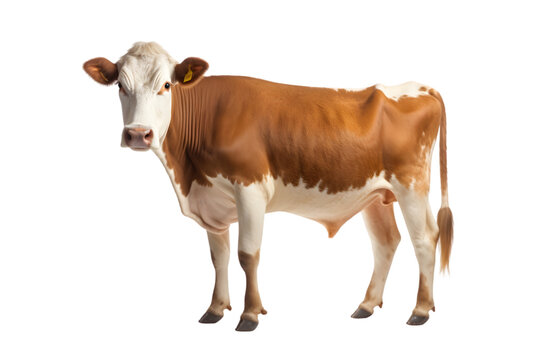 cow isolated on white background. Generative AI.