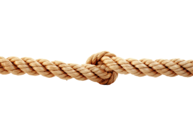 rope for various purposes brown in color on white or PNG transparent background.