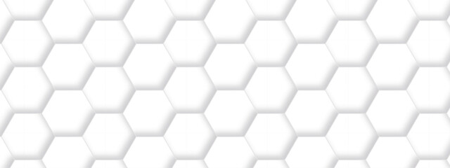 Abstract background with hexagons honeycomb technology texture. Hexagonal shape 3d structure light seamless geometric background. Surface polygon pattern with digital hexagon and futuristic business.