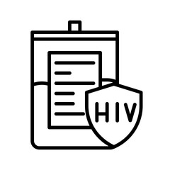 Blood is safe from AIDS line icon © Mamang