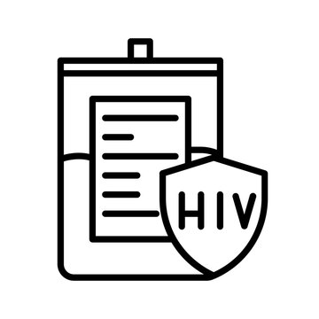 Blood is safe from AIDS line icon