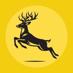 Jump Deer Vector