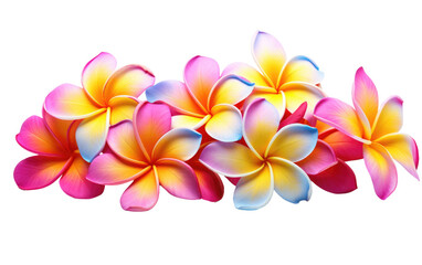 frangipani colorful on white or PNG transparent background.