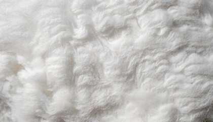 Cotton fiber texture background, white fluffy natural material with light and shadow effect