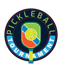 Pickleball Tournament Logo. You can use it as club logo, banner design etc.