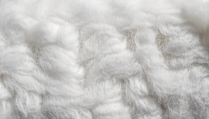 Obraz premium Cotton fiber texture background, white fluffy natural material with light and shadow effect
