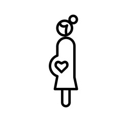 pregnant mother line icon