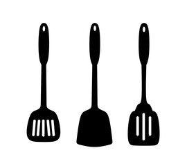 vector set of spatula icons with trendy design