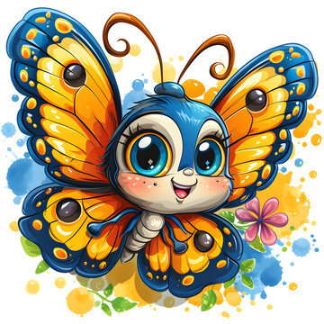 Vector Image of Bubbles the Butterfly Cliparts