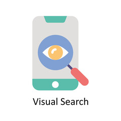 Visual Search vector Flat icon style illustration. EPS 10 File