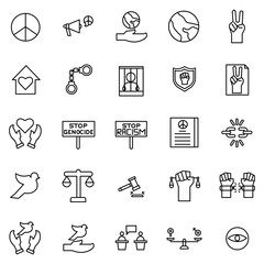 Human rights Icon in Line Style Perfect for Presentation and any Purpose